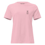 Geometric Cat Damen T-Shirt - Minimalistisches Katzen-Design Lockerer Schnitt | Pawline