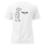 Geometric Dog Damen T-Shirt - Minimalistisches Hunde-Design Lockerer Schnitt | Pawline T-SHIRT