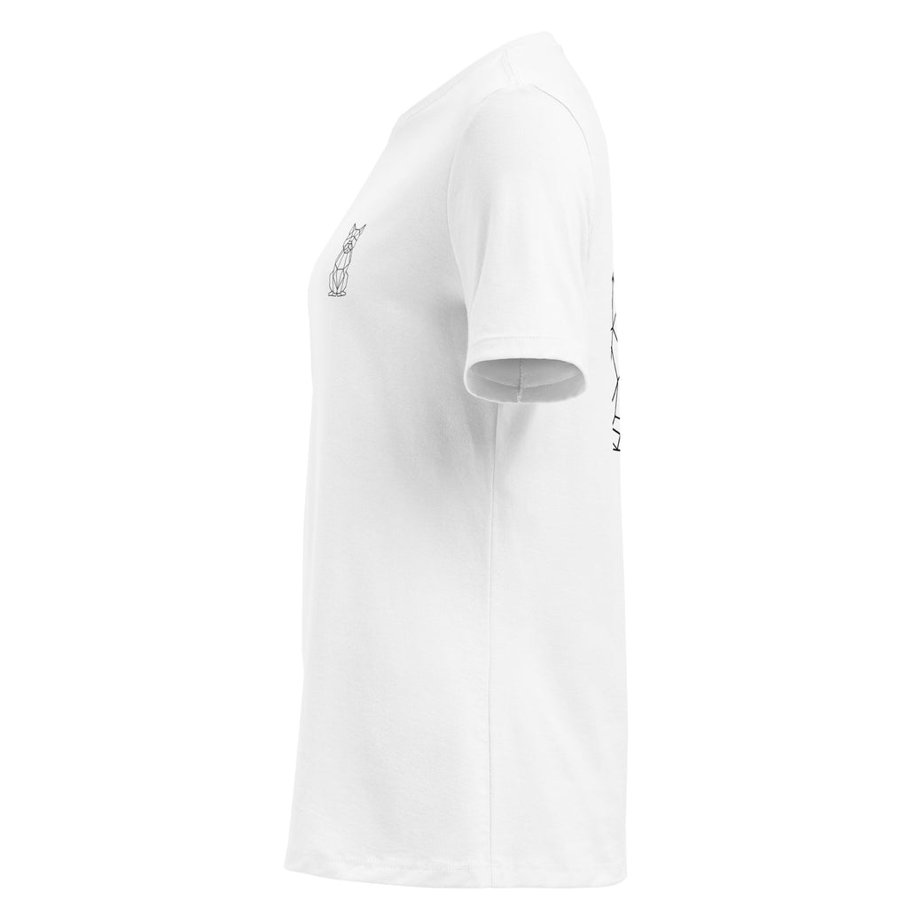 Geometric Dog Damen T-Shirt - Minimalistisches Hunde-Design Lockerer Schnitt | Pawline T-SHIRT